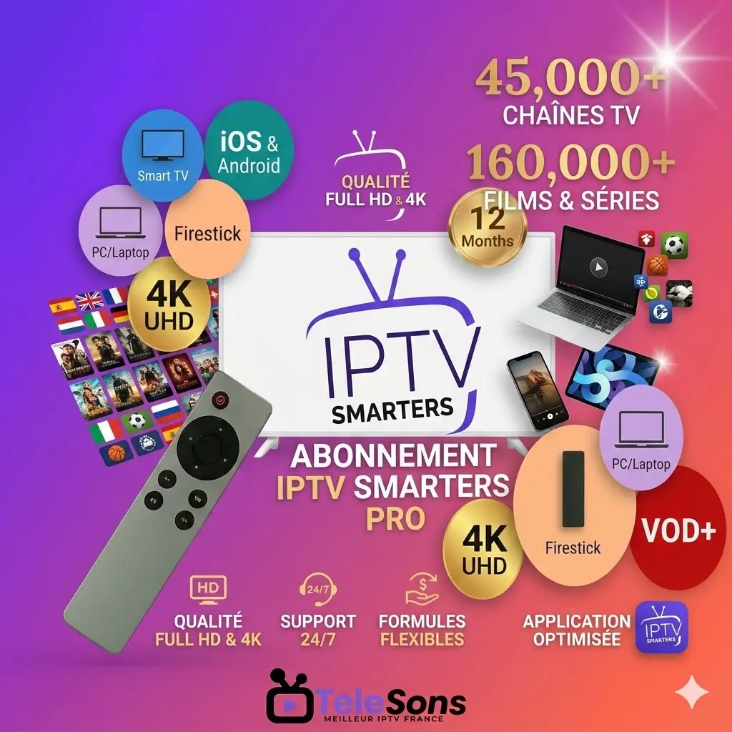 Abonnement iptv smarters pro